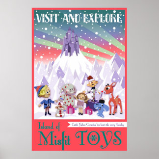 Island of Misfit Speelgoed Rudolph  Style Trav Poster