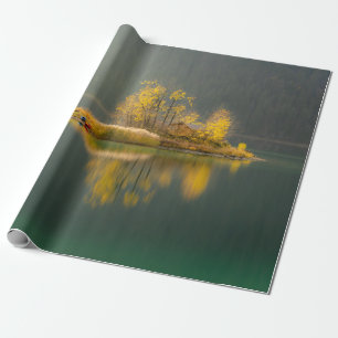 ISLAND OVERGELOST MET WATER CADEAUPAPIER