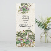 Island Palm Tree Orchidee Bloemen Huwelijksuitnodi Kaart (Staand voorkant)