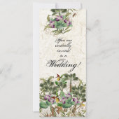 Island Palm Tree Orchidee Bloemen Huwelijksuitnodi Kaart (Voorkant)