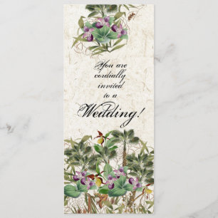 Island Palm Tree Orchidee Bloemen Huwelijksuitnodi Kaart