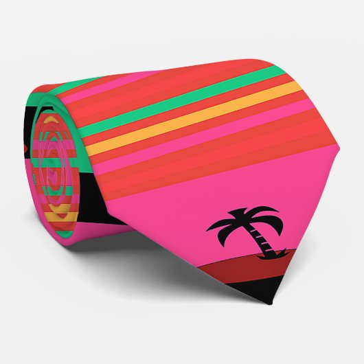 Island Palm Trees Stropdas (Opgerold)