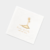 Island Palm Trees Wedding Folie Servetten (Links)
