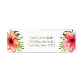 Island Paradise | Adres Tropische terugkeer Etiket (Voorkant)