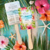 Island Paradise Beach Tropical Wedding Party Handwaaier