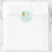 Island Paradise Beach Wedding Favor Ronde Sticker (Tas)