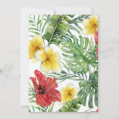 Island Paradise Birds Tropical Floral Wedding Kaart (Achterkant)