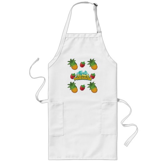 Island Paradise Fruity Apron Lang Schort (Voorkant)