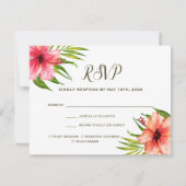 Island Paradise | Keuzenbloemen Palm Leaf RSVP Kaartje (Voorkant)