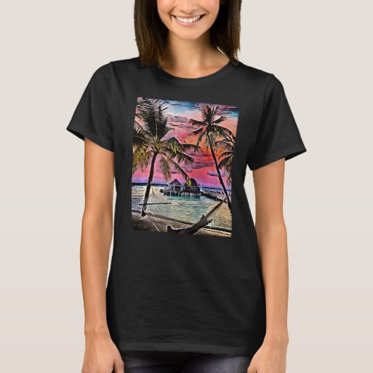 Island Paradise Maldives 1 T-shirt (Voorkant)