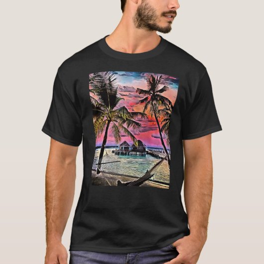 Island Paradise Maldives 1 T-shirt (Voorkant)