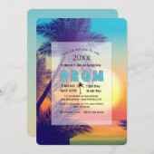 Island Paradise Prom Invitation Kaart (Voorkant / Achterkant)