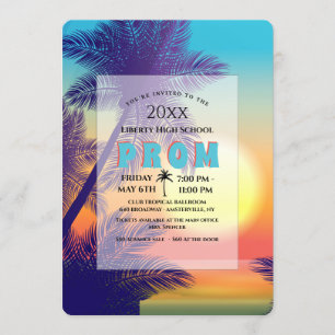 Island Paradise Prom Invitation Kaart