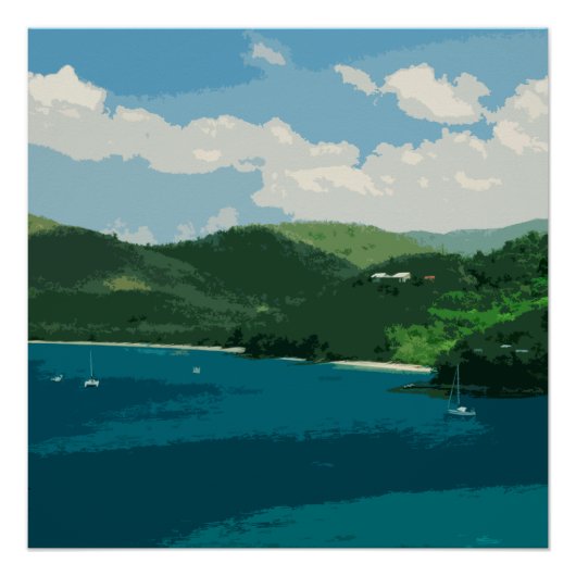 Island Paradise Retro Perfect Poster (Voorkant)