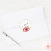 Island Paradise | Tropische palmweduwen Ronde Sticker (Envelop)