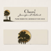 Island Paradise Wedding Drink Tickets Mini Visitekaartjes (Voorkant /achterkant)