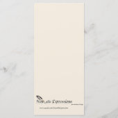 Island Paradise Wedding Menu (Achterkant)