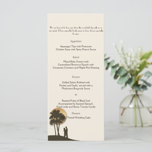 Island Paradise Wedding Menu (Staand voorkant)
