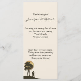 Island Paradise Wedding Programma Programmakaart