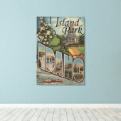Island Park, Idaho - Large Letter Scenes Canvas Afdruk (Insitu (Houten vloer))