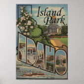 Island Park, Idaho - Large Letter Scenes Poster (Voorkant)