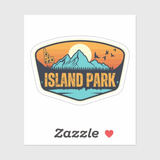 Island Park, Idaho Sticker (Vel)