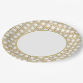 Island Patio | Natuurlijke ratten Papieren Bordje (Gekanteld)