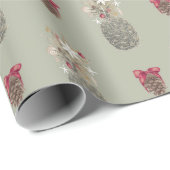 Island Pines, Hawaiian Style Kerstmis Cadeaupapier (Rol Hoek)