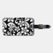 ISLAND PLUMERIA (BLACK) BAGAGELABEL (Achterkant horizontaal)
