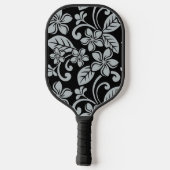 ISLAND PLUMERIA (BLACK/GRAY) PICKLEBALL PADDLE (Achterkant)