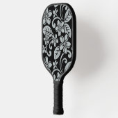 ISLAND PLUMERIA (BLACK/GRAY) PICKLEBALL PADDLE (Links)