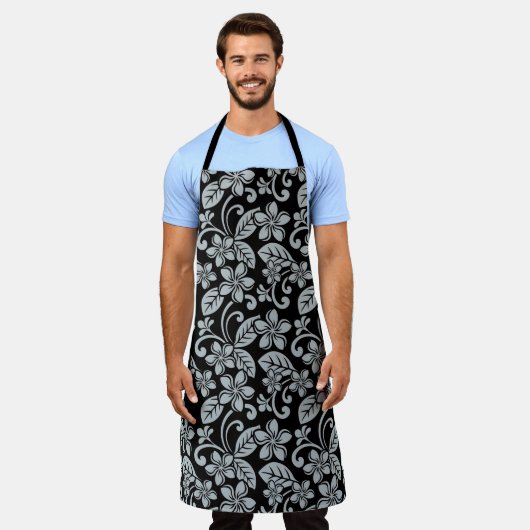 ISLAND PLUMERIA (BLACK/GRAY) SCHORT (Gedragen)