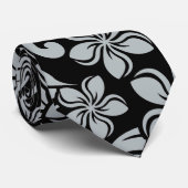 ISLAND PLUMERIA (BLACK/GRAY) STROPDAS (Opgerold)