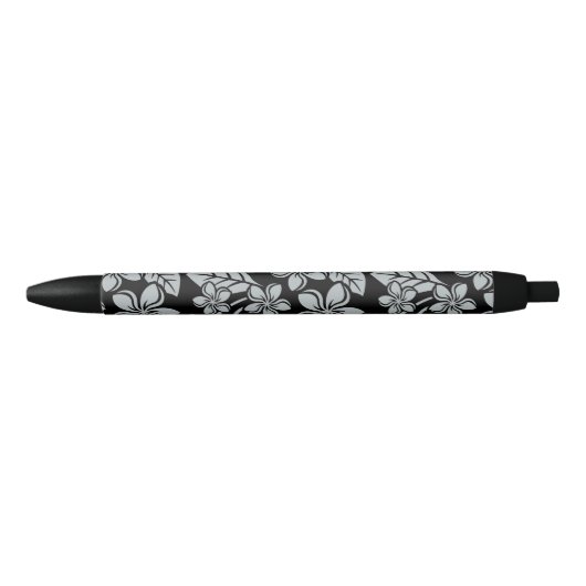 ISLAND PLUMERIA (BLACK/GRAY) ZWARTE INKT PEN (Voorkant)