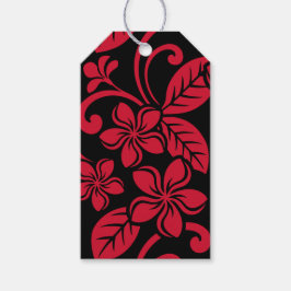 ISLAND PLUMERIA (BLACK/RED) GIFT-LABELS CADEAULABEL