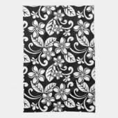 ISLAND PLUMERIA (BLACK) THEEDOEK (Verticaal)