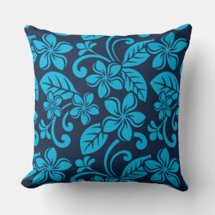 ISLAND PLUMERIA (Blauw x 2) Kussen