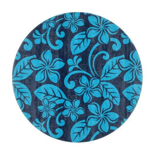 ?ISLAND PLUMERIA (Blauw x 2) Snijplank (Voorkant)