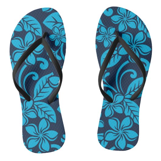 ISLAND PLUMERIA (Blauw x 2) Teenslippers (Voetbed)