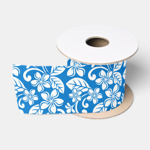 ISLAND PLUMERIA (BLUE SKY) SATIN RIBBON SATIJNEN LINT