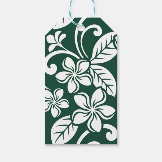 ISLAND PLUMERIA (BOSGROENEN) CADEAULABEL (Voorkant)