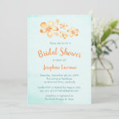 Island Plumeria Bridal Shower Uitnodigingen (Staand voorkant)