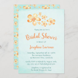 Island Plumeria Bridal Shower Uitnodigingen