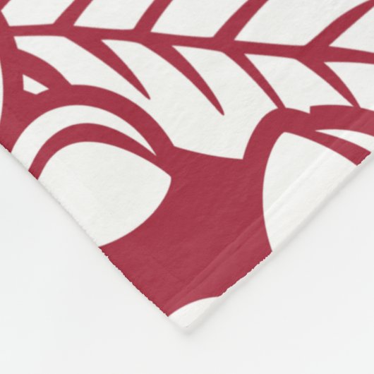 ISLAND PLUMERIA (CARDINAL RED) FLEECE DEKEN (Hoek)