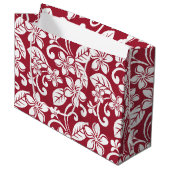 ISLAND PLUMERIA (CARDINAL RED) Gift Bag Groot Cadeauzakje (Voorkant Gekanteld)