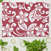 ISLAND PLUMERIA (CARDINAL RED) Keukenhanddoeken (Gevouwen)