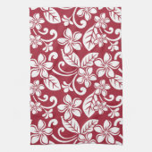 ISLAND PLUMERIA (CARDINAL RED) Keukenhanddoeken (Verticaal)