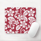 ISLAND PLUMERIA (CARDINAL RED) Mousepad Muismat (Met muis)