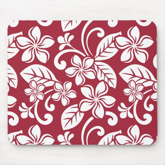 ISLAND PLUMERIA (CARDINAL RED) Mousepad Muismat (Voorkant)