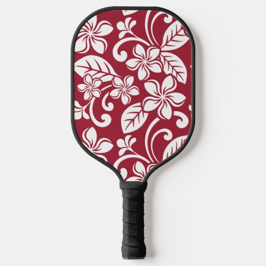 ISLAND PLUMERIA (CARDINAL RED) PICKLEBALL PADDLE (Voorkant)